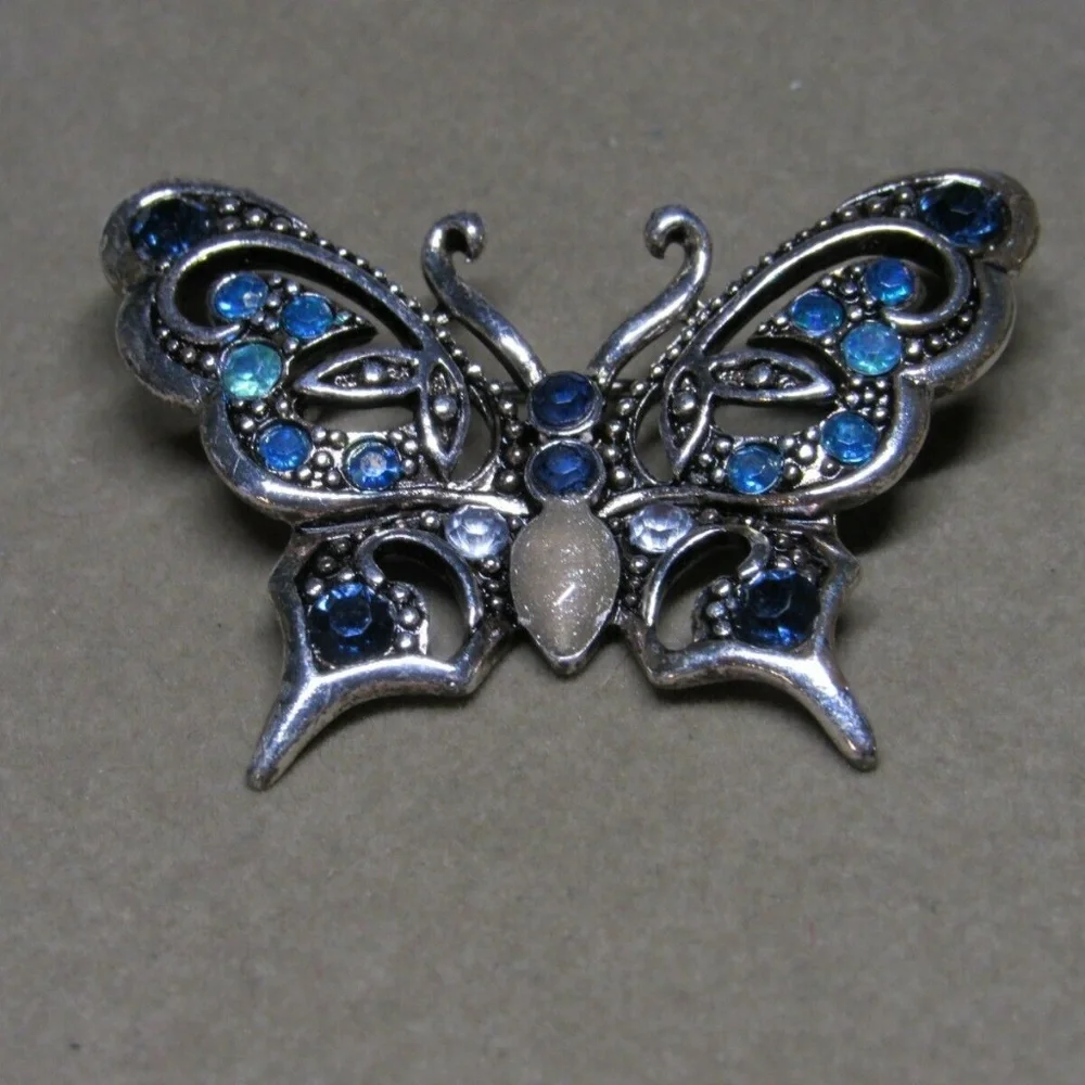 Butterfly Pin Mixed Colors Rhinestone - Picture 6 of 8